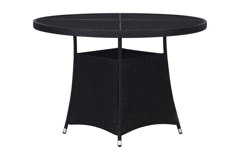 Hagebord svart 110x74 cm polyrotting - Hagemøbler - Hagebord - Spisebord