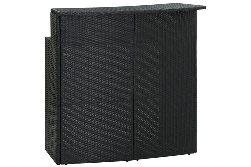 Hagebord svart 120x55x110 cm polyrotting - Svart - Hagemøbler - Hagebord - Spisebord ute