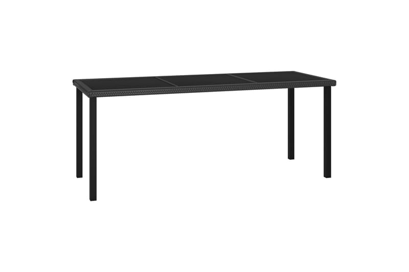 Hagebord svart 180x70x73 cm polyrotting - Svart - Hagemøbler - Hagebord - Spisebord ute