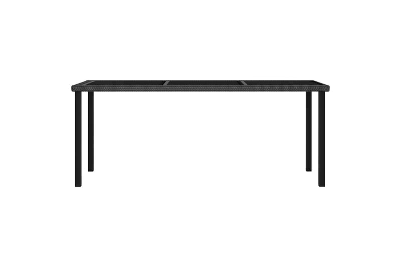 Hagebord svart 180x70x73 cm polyrotting - Svart - Hagemøbler - Hagebord - Spisebord