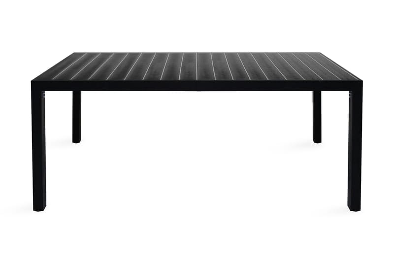 Hagebord svart 185x90x74 cm aluminium og WPC - Svart - Hagemøbler - Hagebord - Spisebord ute