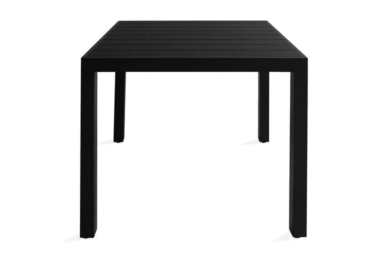 Hagebord svart 80x80x74 cm aluminium og WPC - Svart - Hagemøbler - Hagebord - Spisebord ute