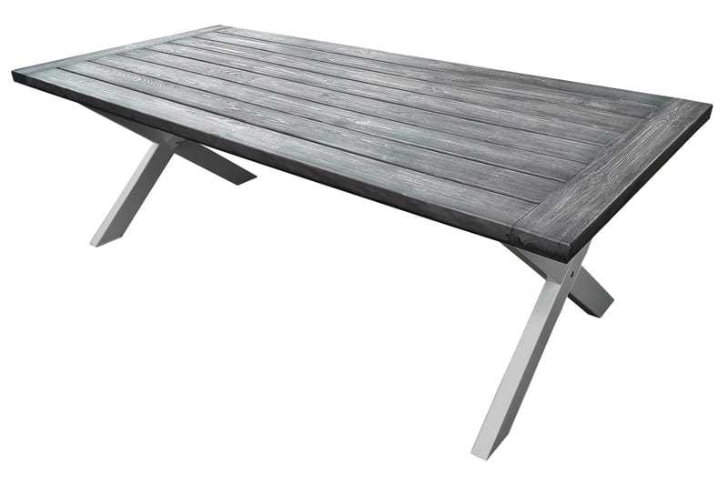 Hains Fasta Spisebord 220 cm - Svart/Grå/Hvit - Hagemøbler - Øvrig utendørs - Tilbehør utendørs - Hagekrukker