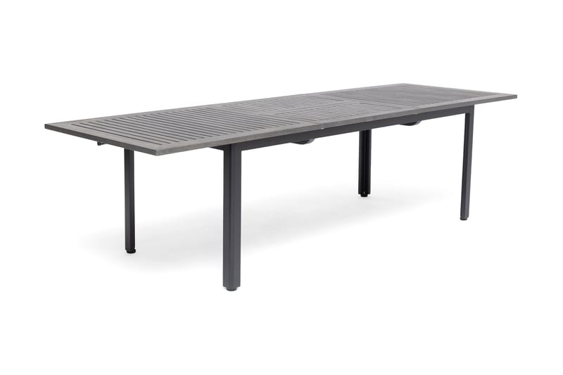Hillerstorp Ammi Forlengningsbart Spisebord 200 cm - Aintwood/Grå/Svart - Hagemøbler - Hagebord - Spisebord ute