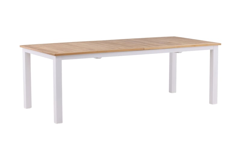 Katima Forlengningsbart Spisebord 224x100 - Teak/Hvit - Hagemøbler - Hagebord - Spisebord