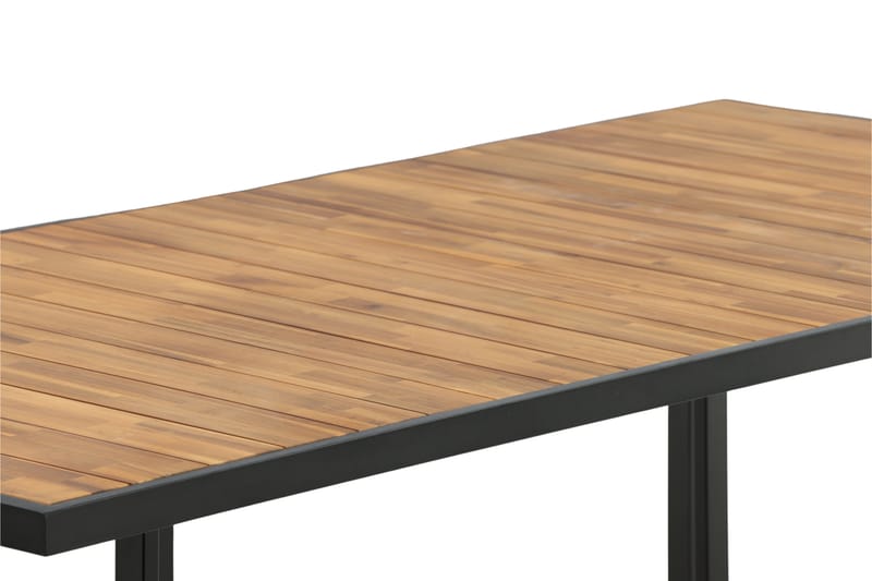 Khung Spisebord 200 cm Svart/Brun - Venture Home - Hagemøbler - Hagebord - Spisebord ute