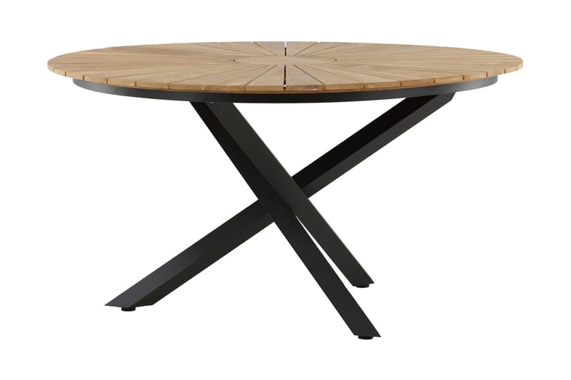 Mexico Spisebord Rundt 140 cm Brun/Svart - Venture Home - Hagemøbler - Hagebord - Spisebord