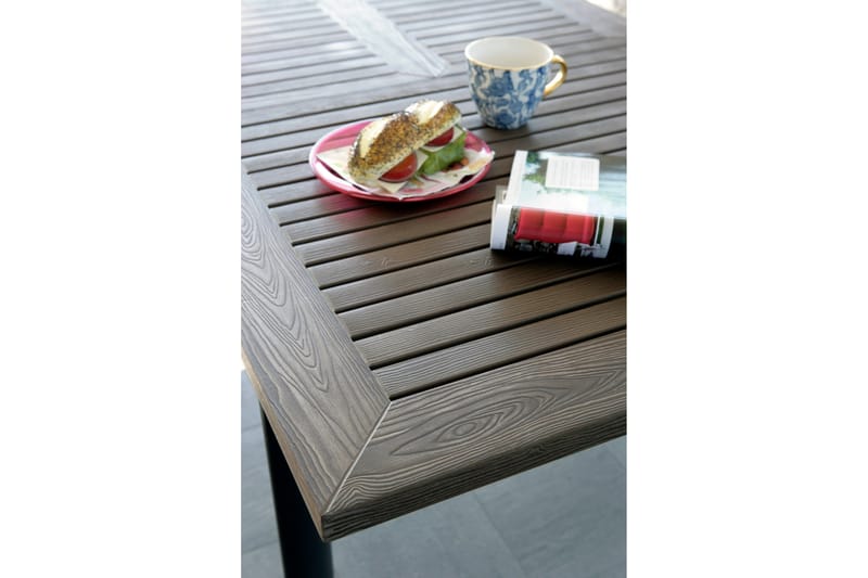 Nydale Bord 90x150-200 cm - Svart/grå - Hagemøbler - Hagebord - Spisebord