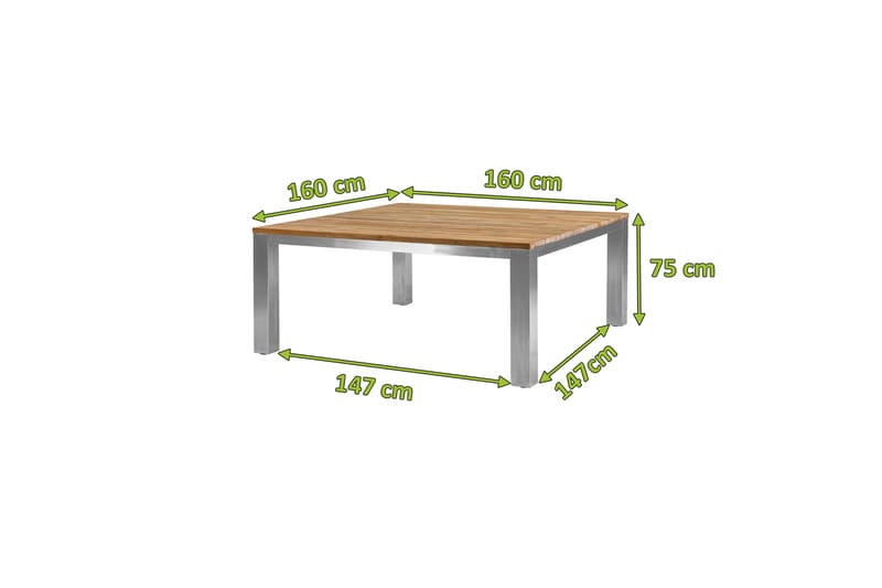 Rimini Spisebord - Sølv - Hagemøbler - Hagebord - Spisebord ute