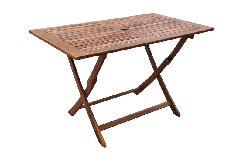 Sammenleggbart hagebord 120x70x75 cm heltre akasie - Brun - Hagemøbler - Hagebord - Spisebord