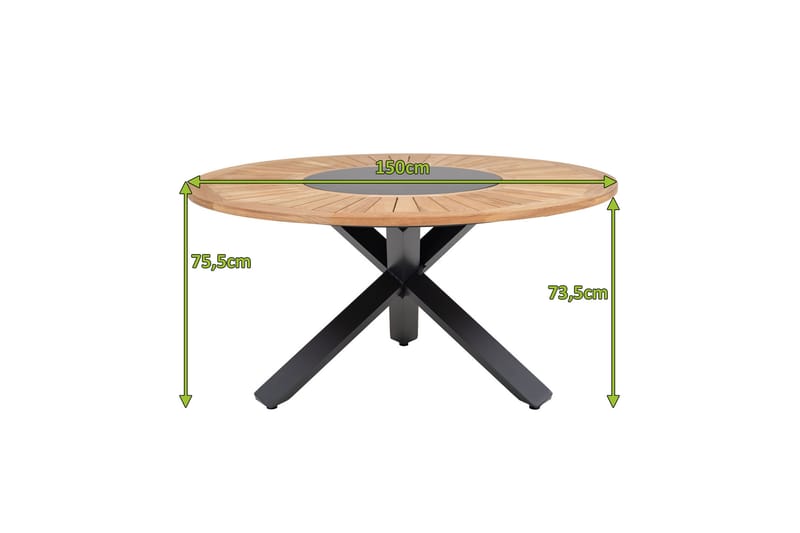 Spisebord - Antrasitt - Hagemøbler - Hagebord - Spisebord ute