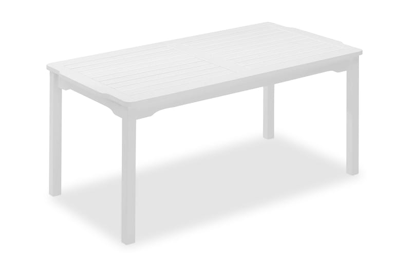 Trebord - 85x150cm, Hvit - Hagemøbler - Hagebord - Spisebord