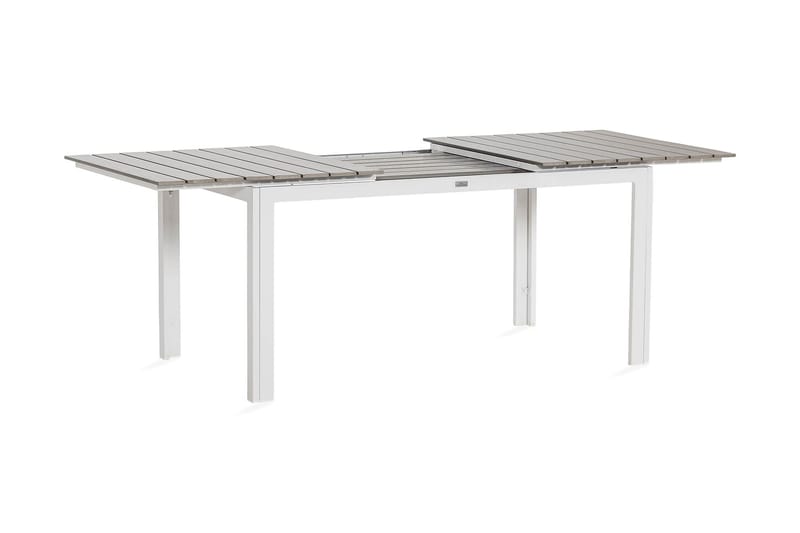 Tunis Forlengningsbart Spisebord 152-200x90 cm - Hvit/Grå - Hagemøbler - Hagebord - Spisebord ute