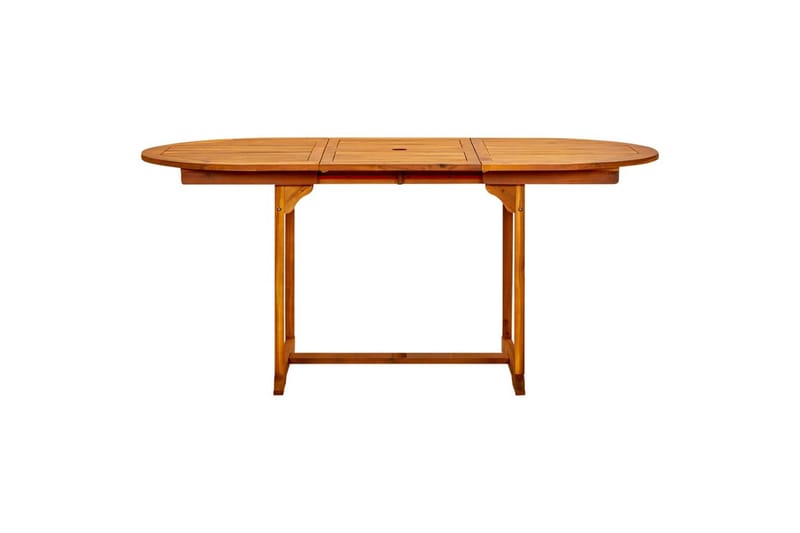 Utendørs spisebord (120-170)x80x75 cm heltre akasie - Brun - Hagemøbler - Hagebord - Spisebord