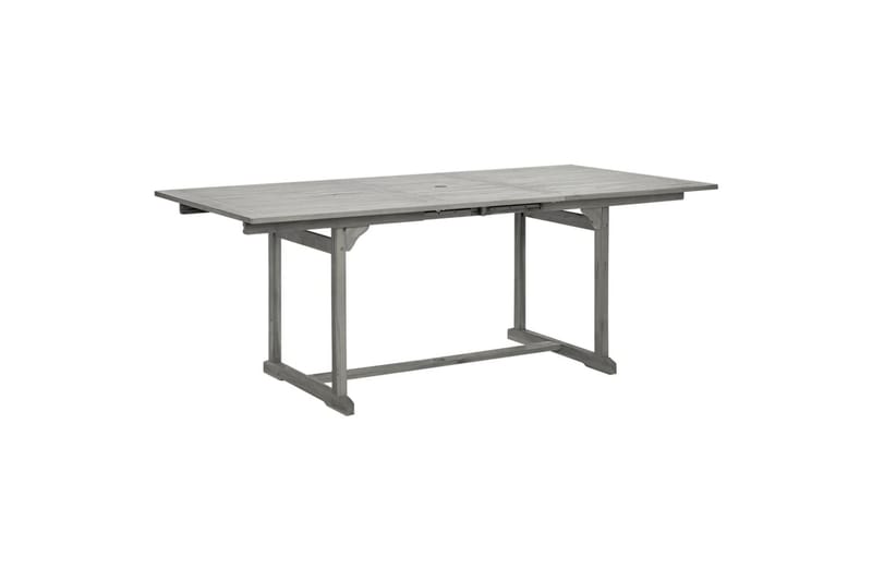 Utendørs spisebord (150-200)x100x75 cm heltre akasie - Grå - Hagemøbler - Hagebord - Spisebord