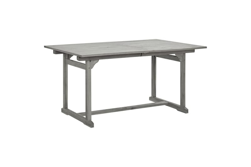 Utendørs spisebord (150-200)x100x75 cm heltre akasie - Grå - Hagemøbler - Hagebord - Spisebord