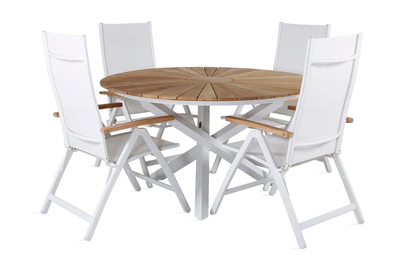 Miami Spisebord med 4 Panacotta Spisestoler - Hagemøbler - Spisegrupper hage - Komplette spisegrupper