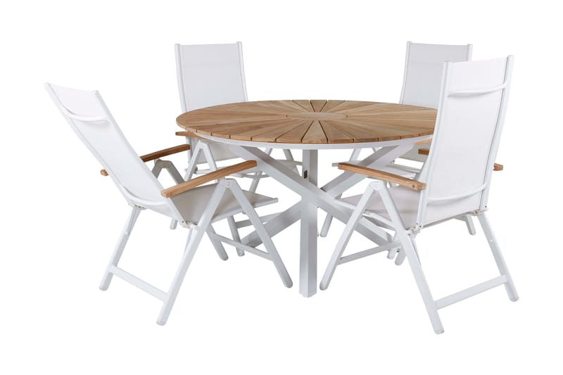 Miami Spisebord med 4 Panacotta Spisestoler - Hagemøbler - Spisegrupper hage - Komplette spisegrupper