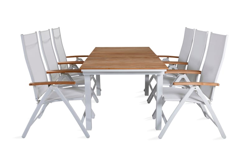 Miami Spisebord med 6 Panacotta Spisestoler - Hagemøbler - Spisegrupper hage - Komplette spisegrupper