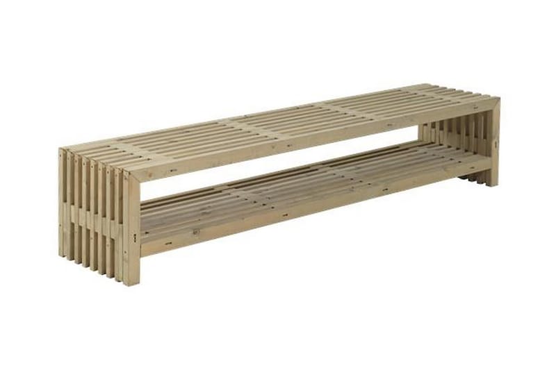 Design Rustikk Benk av Terrassebord 218x49x45 cm - Drivvedsfarget - Hage - Utendørsbad - Spabad - Oppblåsbart spa