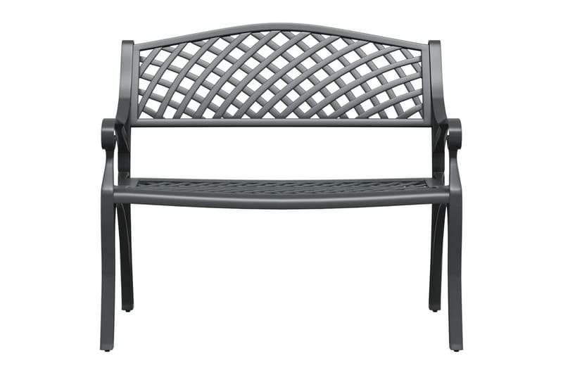 Hagebenk 102 cm støpt aluminium svart - Svart - Hagemøbler - Sofaer & benker - Benker