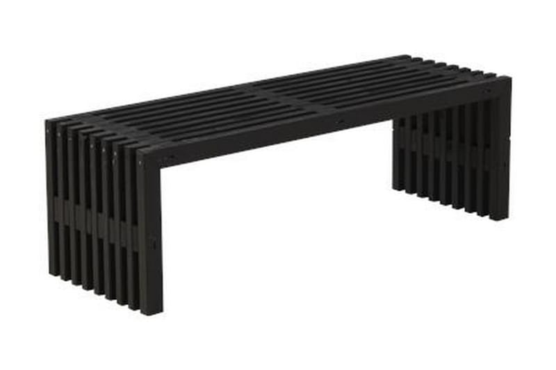Rustikk benk Design av terrassebord 138x49x45cm svart - Hagemøbler - Sofaer & benker - Benker