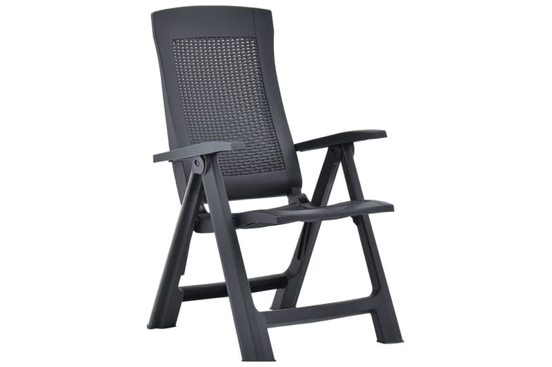 Hagelenestoler 2 stk plast antrasitt - Hagemøbler - Stoler & Lenestoler - Posisjonsstoler