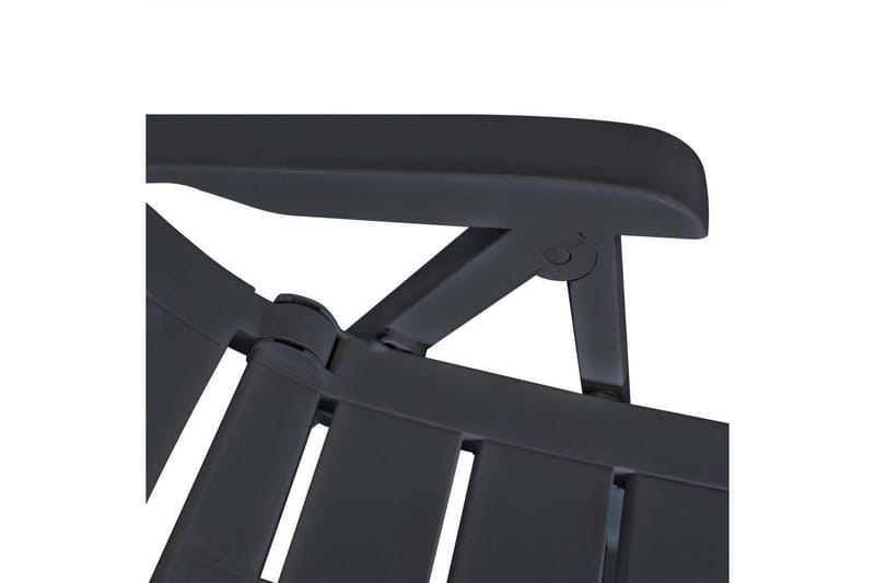 Hagelenestoler 2 stk plast antrasitt - Antrasitt - Hagemøbler - Stoler & Lenestoler - Posisjonsstol