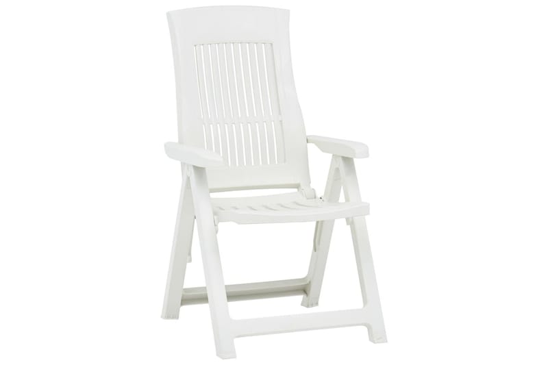 Hagelenestoler 2 stk plast hvit - Hagemøbler - Stoler & Lenestoler - Posisjonsstoler