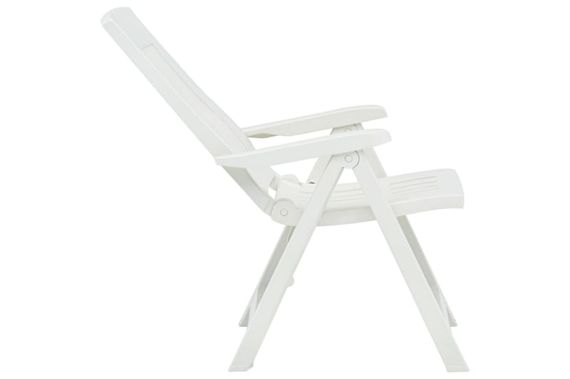 Hagelenestoler 2 stk plast hvit - Hagemøbler - Stoler & Lenestoler - Posisjonsstoler