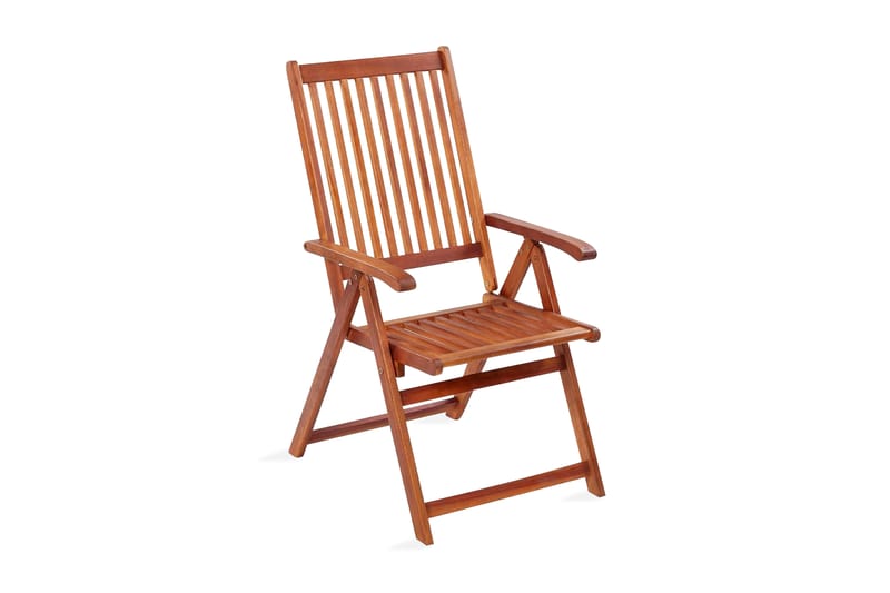 Sammenleggbare stoler 2 stk heltre akasie brun - Akasie - Hagemøbler - Stoler & Lenestoler - Posisjonsstol