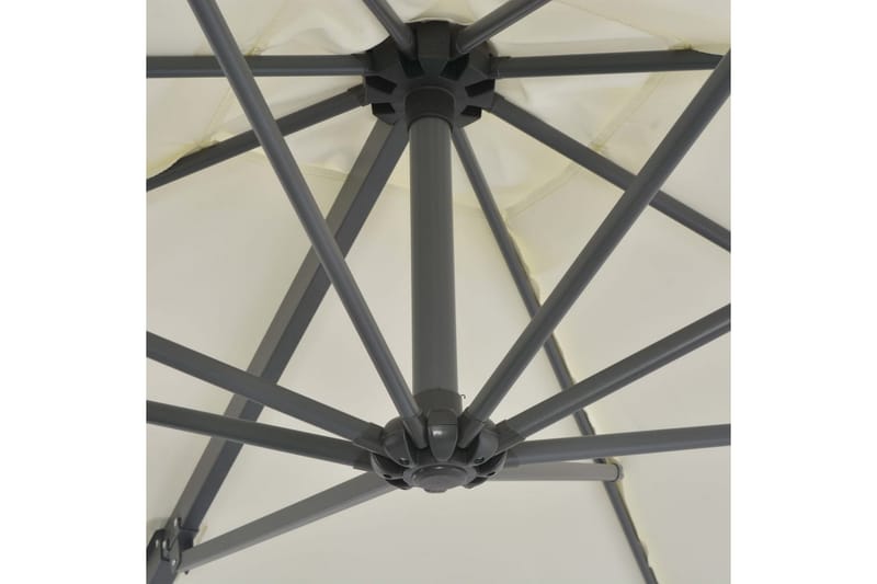 Hengeparasoll med stålstang 250x250 cm sand - Beige - Hagemøbler - Stoler & Lenestoler - Solseng & solvogner