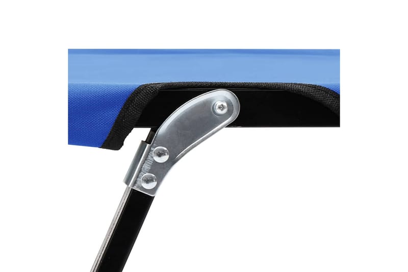 Sammenleggbar solseng for 2 personer blå stål - Hagemøbler - Stoler & Lenestoler - Solseng & solvogner