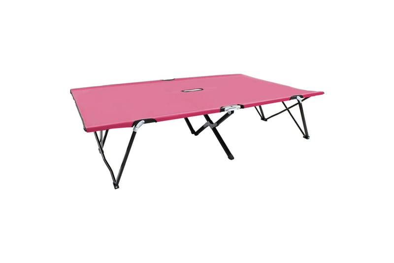 Sammenleggbar solseng for 2 personer rosa stål - Rosa - Hage - Utemiljø - Hagedekorasjon - Hagefigurer & hagepynt