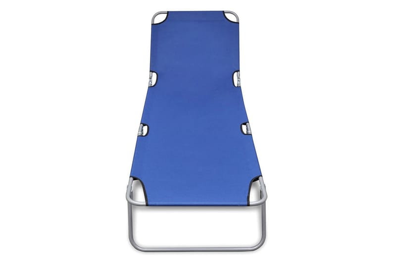 Sammenleggbar solseng pulverlakkert stål blå - Blå - Hagemøbler - Stoler & Lenestoler - Solseng & solvogner