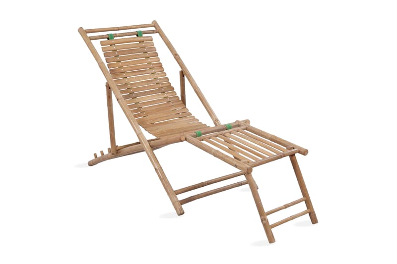 Utendørs fluktstol med fotstøtte bambus - Bambus - Hagemøbler - Stoler & Lenestoler - Solstoler