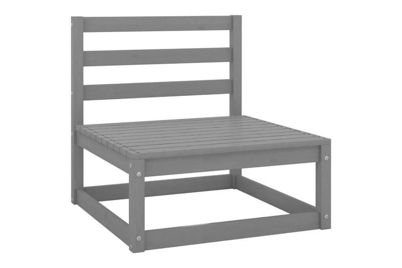 Midtsofa grå heltre furu - Grå - Hagemøbler - Loungemøbler - Moduler
