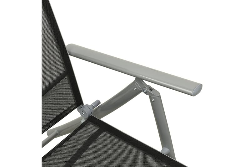 Hagemøbelsett 3 deler textilene og aluminium sølv - Silver - Hagemøbler - Loungemøbler - Loungegrupper