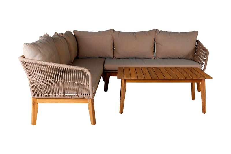 Chania Hjørneloungegruppe Brun - Venture Home - Hagemøbler - Loungemøbler - Loungesett