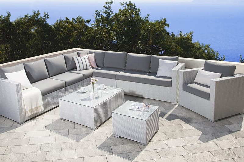 Comfy Loungegruppe 76 cm - Hvit - Hagemøbler - Loungemøbler - Lounge sofa