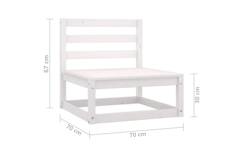 Hagesofagruppe 13 deler hvit heltre furu - Hvit - Hagemøbler - Loungemøbler - Loungesett