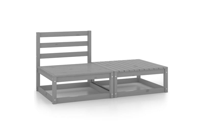 Hagesofagruppe 2 deler grå heltre furu - Grå - Hagemøbler - Loungemøbler - Loungesett