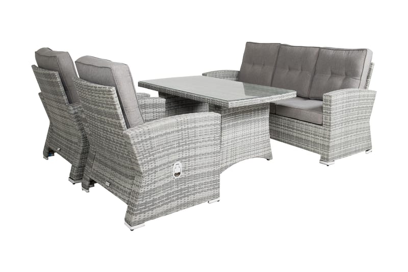 Pappilion Reclinerloungegruppe med Puter Grå - Venture Home - Hagemøbler - Loungemøbler - Lounge sofa