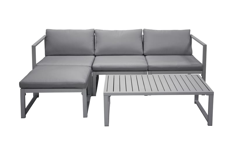 Salvador Loungegruppe Hvit/Grå - Venture Home - Hagemøbler - Loungemøbler - Sofagruppe utendørs