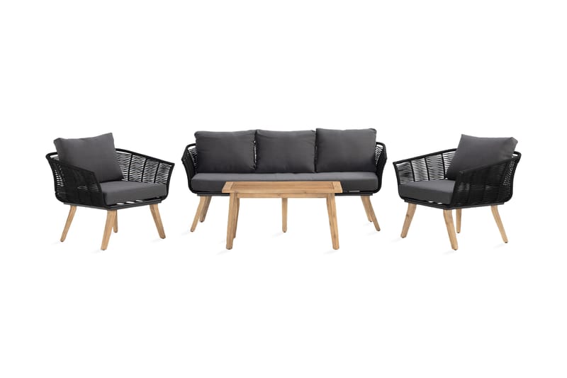 Värnhem Sofagruppe - Mørkegrå - Hagemøbler - Loungemøbler - Loungesett