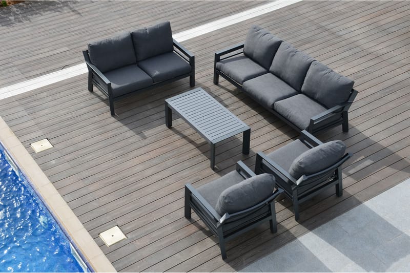 3-seters Sofa - Antrasitt - Hagemøbler - Loungemøbler - Lounge sofa