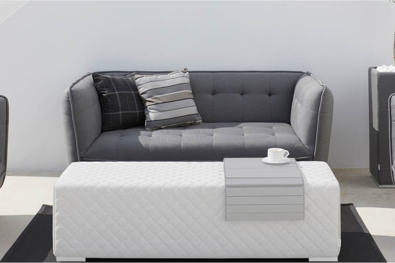 Koselig sofa - Grå - Hagemøbler - Loungemøbler - Lounge sofa