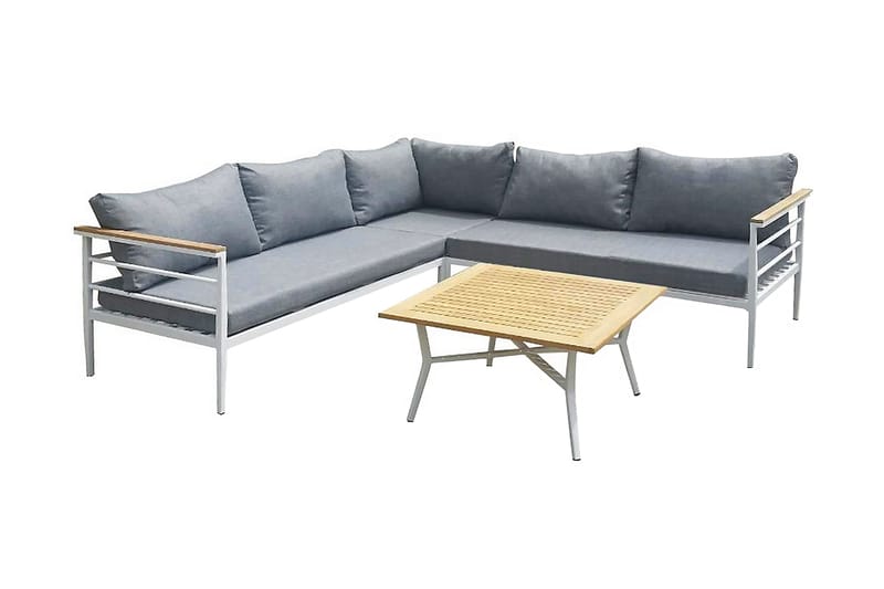 Mexico Hjørnesofa Hvit - Venture Home - Hagemøbler - Loungemøbler - Lounge sofa