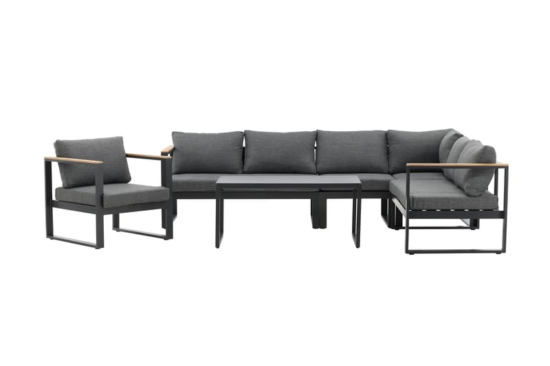 Texas Hjørnesofa Svart/Brun - Venture Home - Hagemøbler - Loungemøbler - Lounge sofa