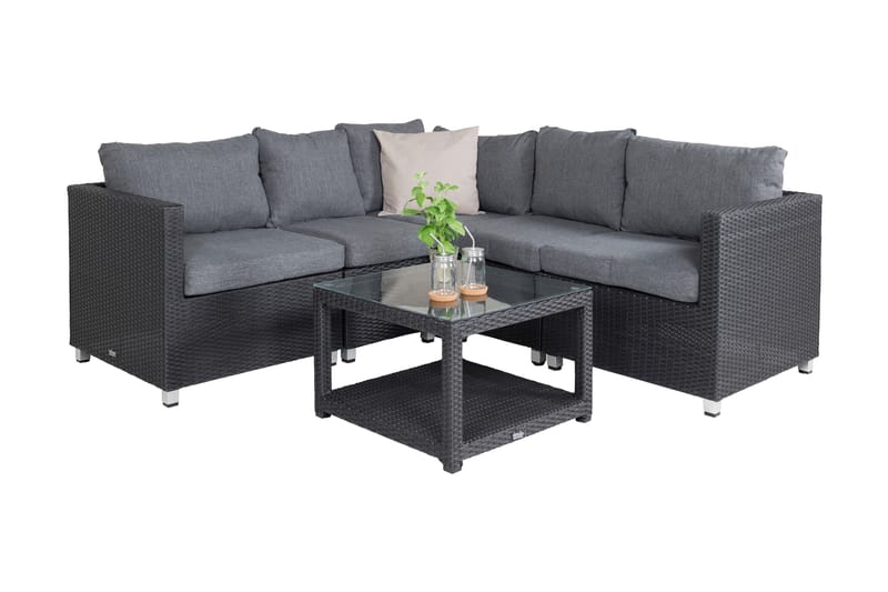 Vamos Loungegruppe Svart - Venture Home - Hagemøbler - Loungemøbler - Lounge sofa